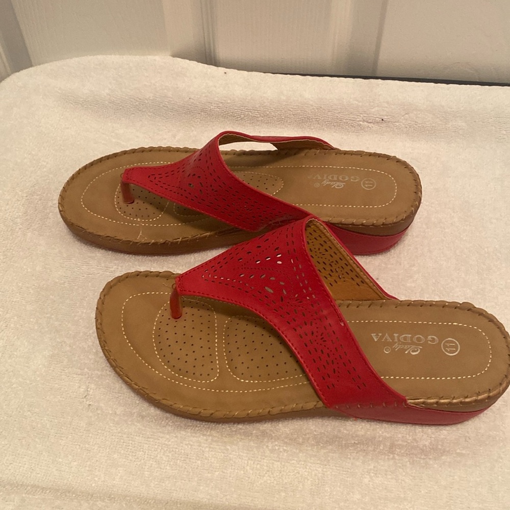 Lady Godiva Red Sandals…size 11